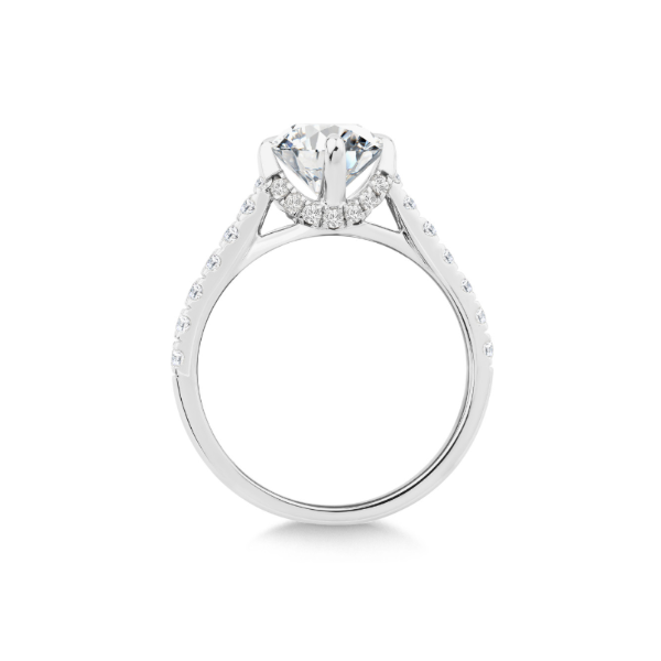 14KW 0.50CTW Diamond Compass-Prong Semi-Mounting Engagement Ring Image 2 Kiefer Jewelers Lutz, FL