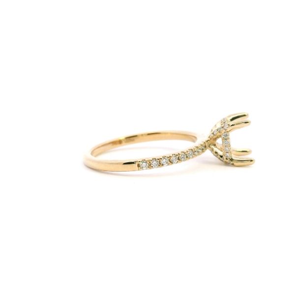 14KY 0.33CTW Diamond Hidden Halo Semi-Mounting Engagement Ring Image 3 Kiefer Jewelers Lutz, FL