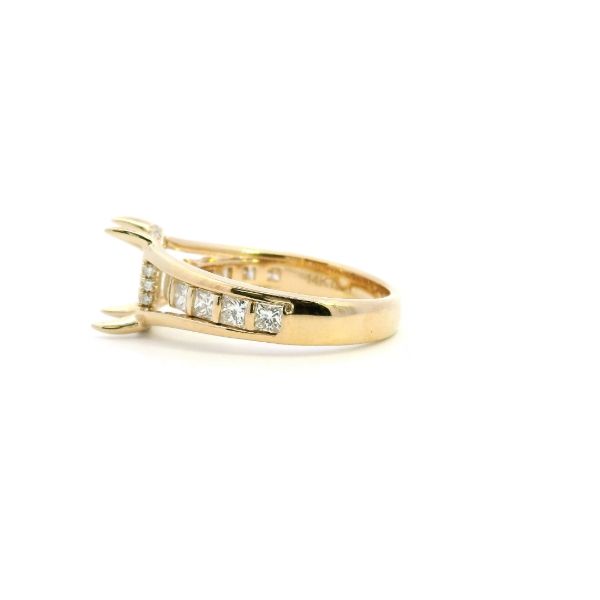 14KY 0.84CTW Princess Cut Diamond Channel Set Semi-Mounting Engagement Ring Image 4 Kiefer Jewelers Lutz, FL