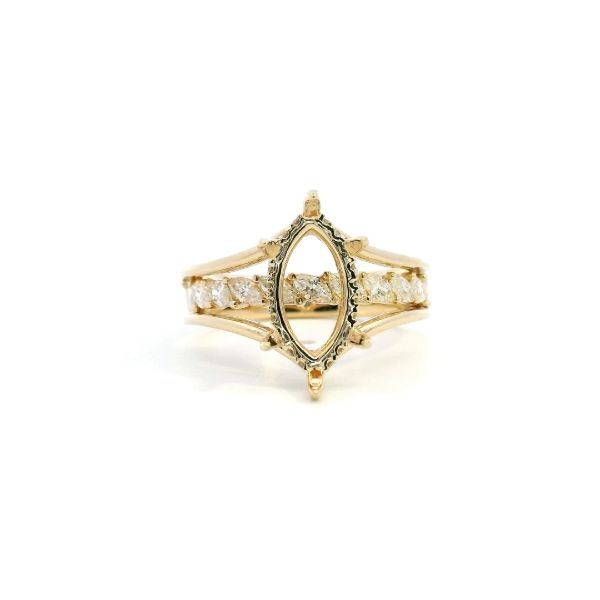 14KY 0.50CTW Maquise Diamond Semi-Mounting Engagement Ring Kiefer Jewelers Lutz, FL