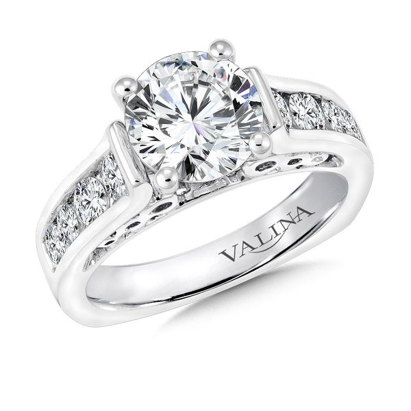 14K Diamond Channel Set Engagement Ring Mounting Kiefer Jewelers Lutz, FL