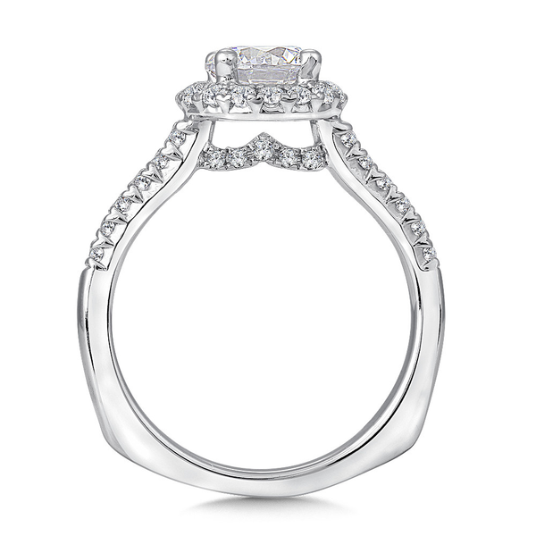 14KW 0.35CTW Diamond Halo Semi-Mounting Engagement Ring Image 2 Kiefer Jewelers Lutz, FL