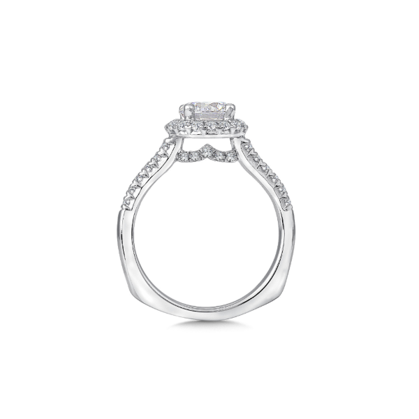 14KW 0.35CTW Diamond Halo Semi-Mounting Engagement Ring Image 2 Kiefer Jewelers Lutz, FL