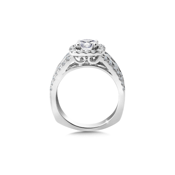 14KW 1.23CTW Diamond Multi-row Halo Semi-Mounting Engagement Ring Image 2 Kiefer Jewelers Lutz, FL