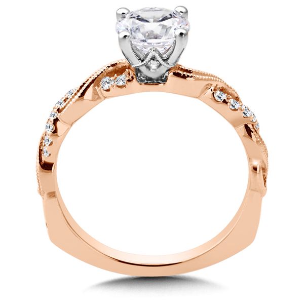 14KR Diamond Criss Cross Engagement Ring Mounting Image 3 Kiefer Jewelers Lutz, FL