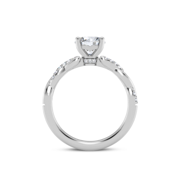 14KW Twist Engagement Ring Setting Image 3 Kiefer Jewelers Lutz, FL