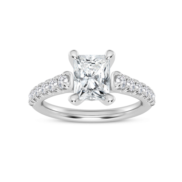 14K Cathedral Graduated Diamond Engagement Ring Setting Kiefer Jewelers Lutz, FL