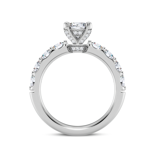 14K Hiddel Halo Diamond Engagement Ring Setting Image 3 Kiefer Jewelers Lutz, FL