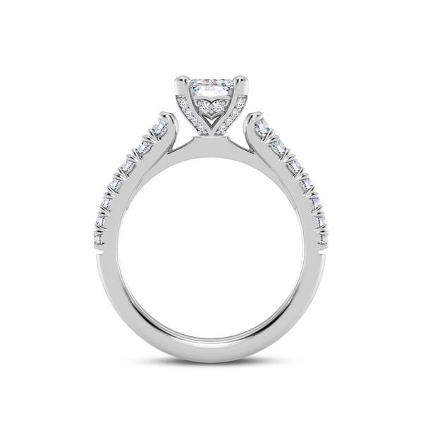 14K Cathedral Graduated Engagement Ring Setting Image 3 Kiefer Jewelers Lutz, FL