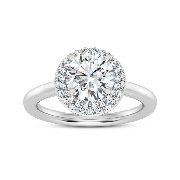 14KW Double Halo Engagement Ring Setting Image 3 Kiefer Jewelers Lutz, FL