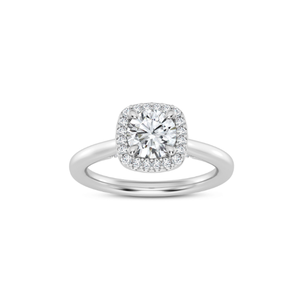 14KW Halo Engagement Ring Setting Image 3 Kiefer Jewelers Lutz, FL
