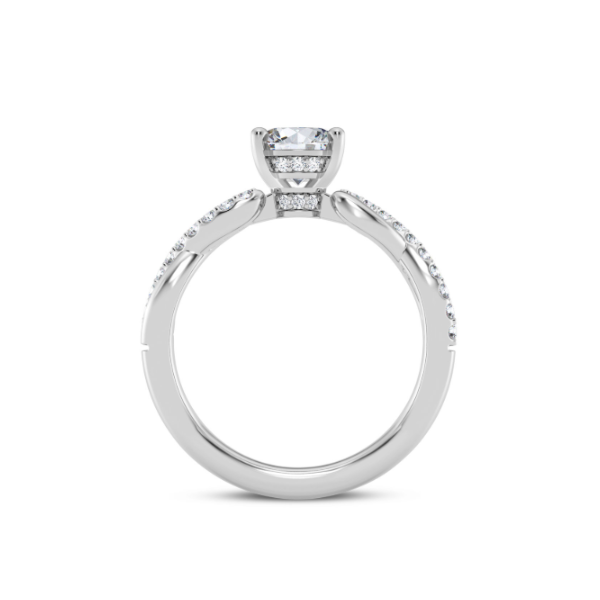 14KW Twist Style Engagement Ring Setting Image 2 Kiefer Jewelers Lutz, FL