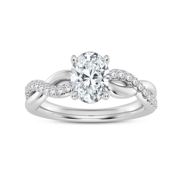 14KW Twist Style Engagement Ring Setting Image 3 Kiefer Jewelers Lutz, FL
