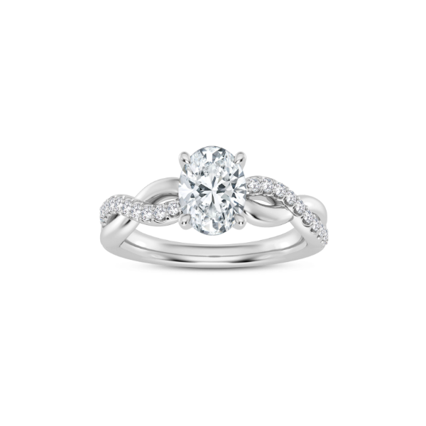 14KW Twist Style Engagement Ring Setting Image 3 Kiefer Jewelers Lutz, FL