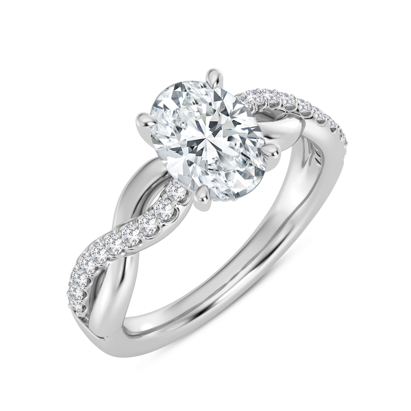14KW Twist Style Engagement Ring Setting Kiefer Jewelers Lutz, FL