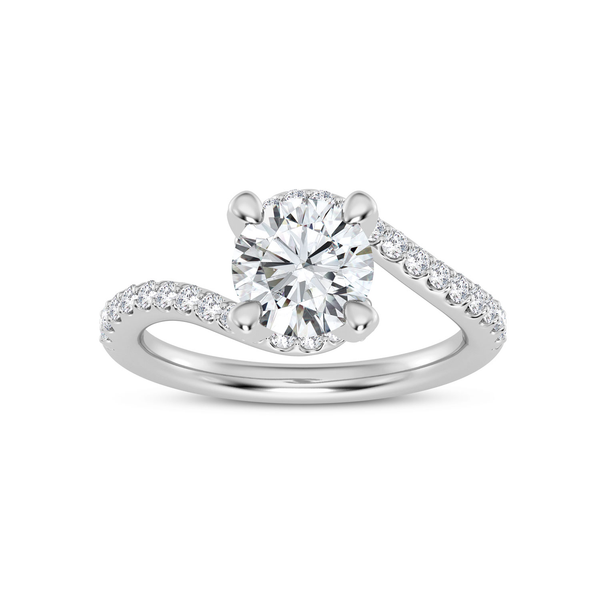 14KW Swirl Engagement Ring Setting Image 3 Kiefer Jewelers Lutz, FL