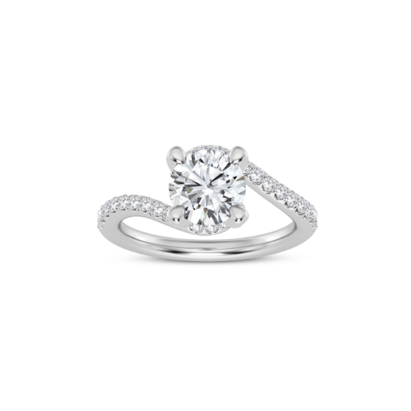 14KW Swirl Engagement Ring Setting Image 3 Kiefer Jewelers Lutz, FL