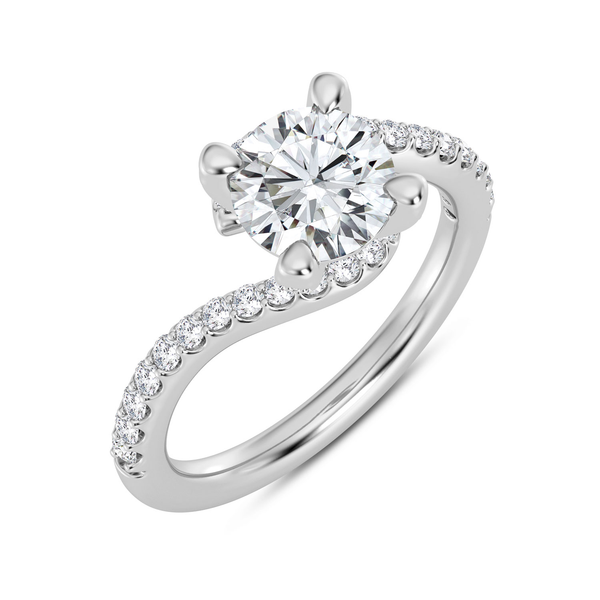 14KW Swirl Engagement Ring Setting Kiefer Jewelers Lutz, FL