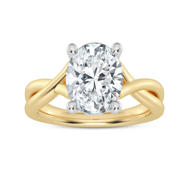14KYW Twist Style Engagement Ring Setting Image 3 Kiefer Jewelers Lutz, FL