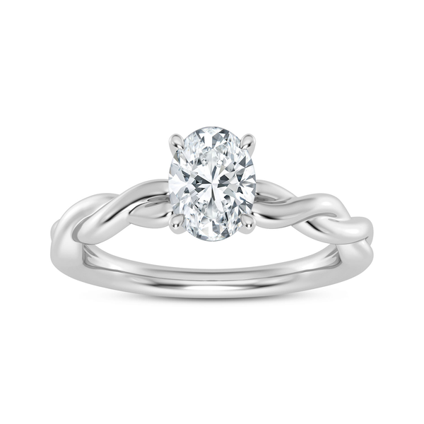14KW Twist Style Engagment Ring Setting Image 3 Kiefer Jewelers Lutz, FL