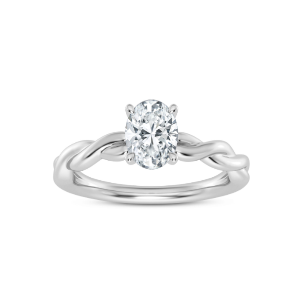 14KW Twist Style Engagment Ring Setting Image 3 Kiefer Jewelers Lutz, FL