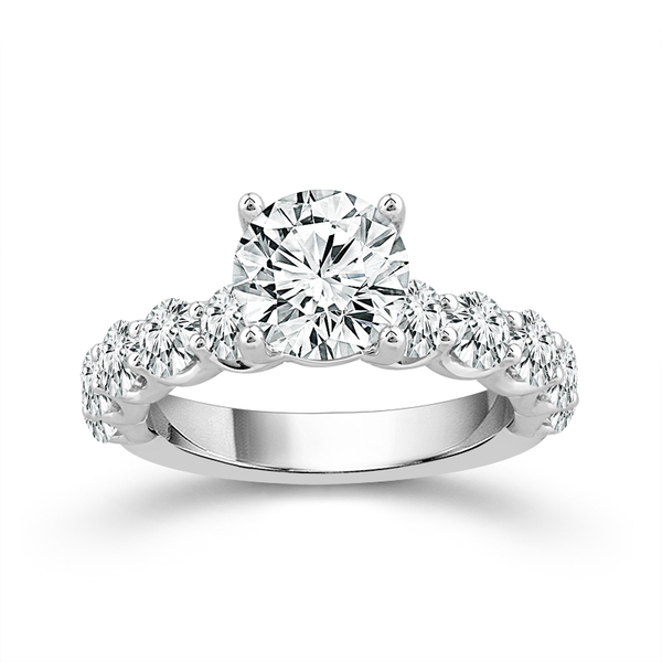 14KW 1.38CTW Diamond Shared Prong Semi-Mounting Engagement Ring Kiefer Jewelers Lutz, FL