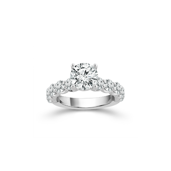 14KW 1.38CTW Diamond Shared Prong Semi-Mounting Engagement Ring Kiefer Jewelers Lutz, FL