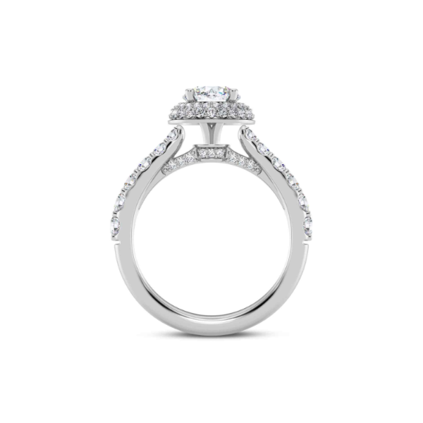 14KW Double Halo Engagement Ring Setting Image 3 Kiefer Jewelers Lutz, FL