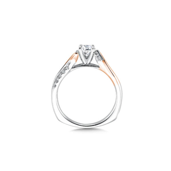 14KWR 0.12CTW Diamond Twist Semi-Mounting Engagement Ring Image 2 Kiefer Jewelers Lutz, FL