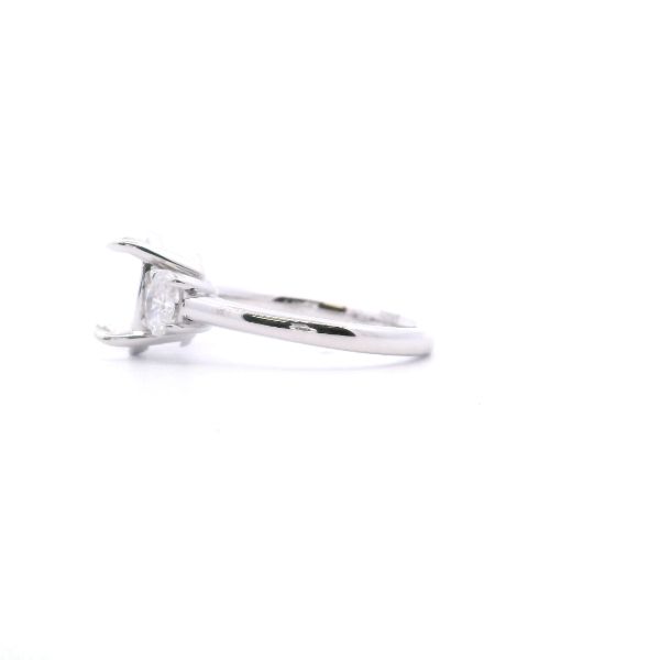 14KW 0.50CTW Oval Diamond Three-Stone Semi-Mounting Engagement Ring Image 3 Kiefer Jewelers Lutz, FL