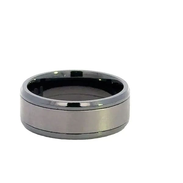 Tantalum Satin Center Wedding Ring Image 4 Kiefer Jewelers Lutz, FL