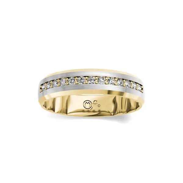 14KYW Diamond Wedding Band Image 3 Kiefer Jewelers Lutz, FL