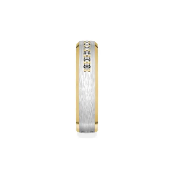 14KYW Diamond Wedding Band Image 4 Kiefer Jewelers Lutz, FL