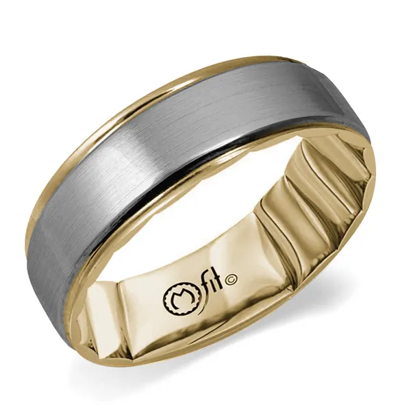 14KWY 7MM Beveled Edge Mfit Wedding Band Kiefer Jewelers Lutz, FL