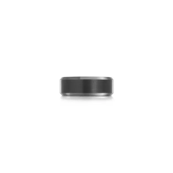 Tungsten Black and White 8MM Wedding Band Image 2 Kiefer Jewelers Lutz, FL