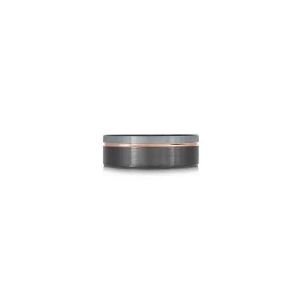 Tungsten 8MM Black, Gray, and Pink Wedding Band Image 2 Kiefer Jewelers Lutz, FL