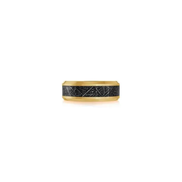 Tungsten 8MM Black and Gold Wedding Band Image 2 Kiefer Jewelers Lutz, FL
