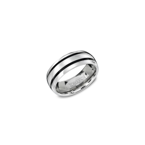 Tungsten Grey with Black 8MM Band Kiefer Jewelers Lutz, FL