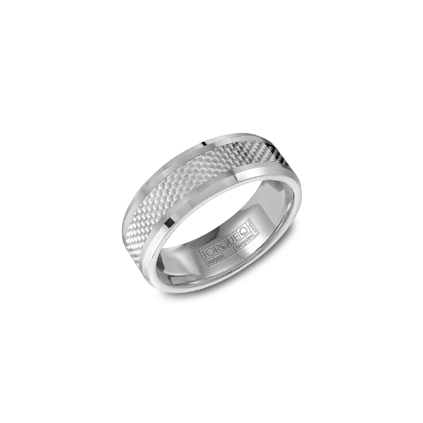 Tungsten Grey 8MM Textured  Band Kiefer Jewelers Lutz, FL