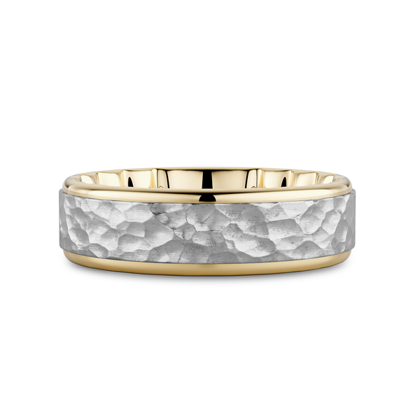 14KYW 6.5MM MFit Hammered Finish Wedding Band Image 3 Kiefer Jewelers Lutz, FL