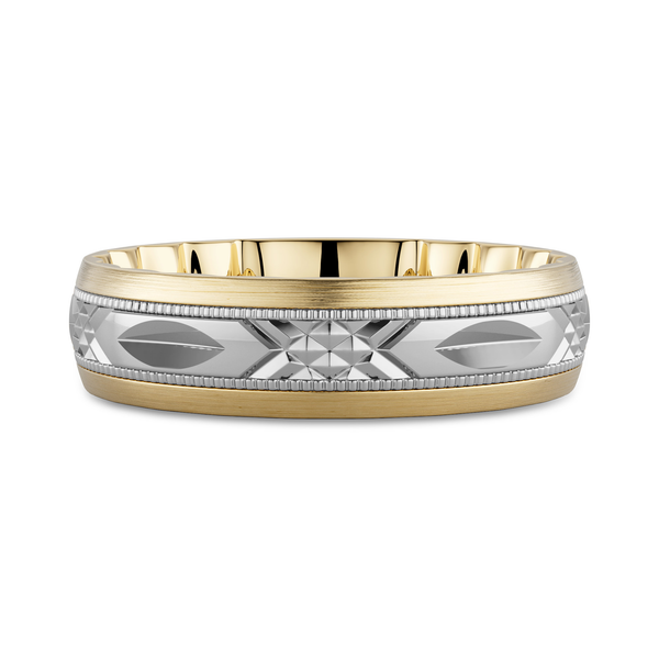 14KWY 6MM MFit Etched Wedding Band Image 3 Kiefer Jewelers Lutz, FL