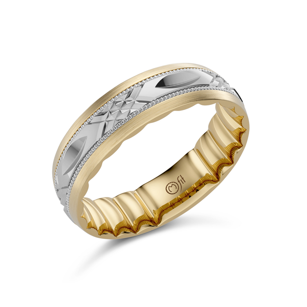 14KWY 6MM MFit Etched Wedding Band Kiefer Jewelers Lutz, FL