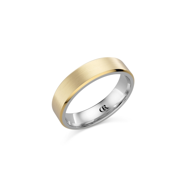 10KY/SS 6MM Sandpaper Finish Wedding Band by Crown Ring Kiefer Jewelers Lutz, FL