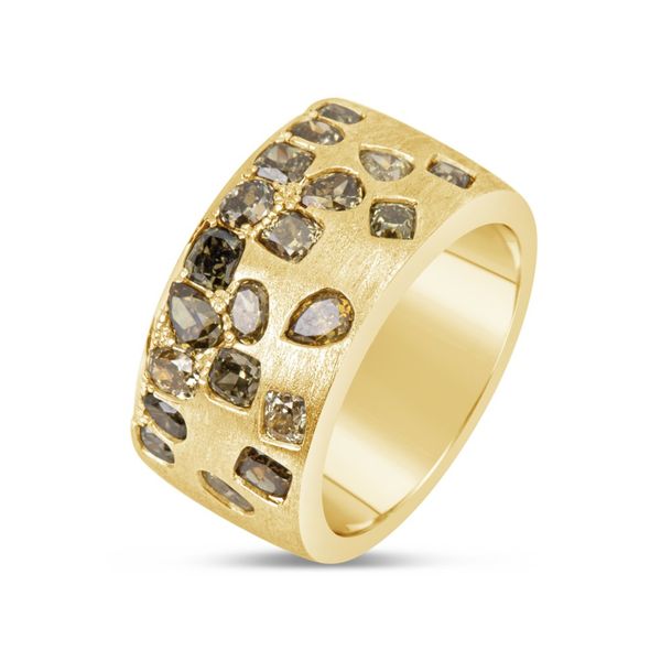 18K Fancy Color Diamond  Cigar Ring Kiefer Jewelers Lutz, FL
