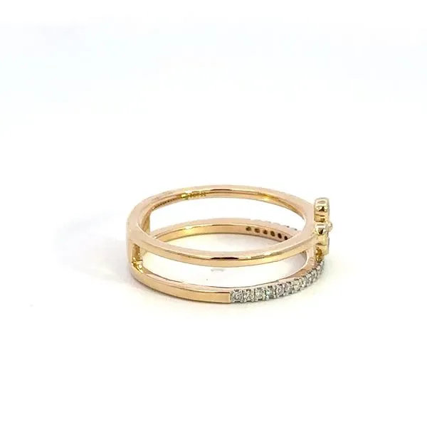 14K Diamond Double Stack Ring Image 3 Kiefer Jewelers Lutz, FL
