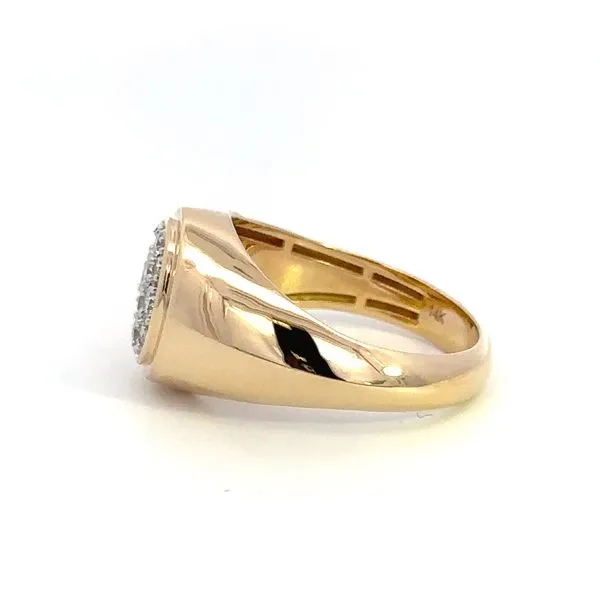 14K .50CTW Diamond Signet Ring Image 3 Kiefer Jewelers Lutz, FL