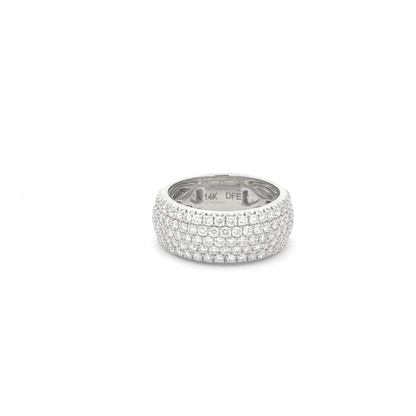 14KW 1.6CTW Domed 5 Row Diamond Fashion Ring Kiefer Jewelers Lutz, FL