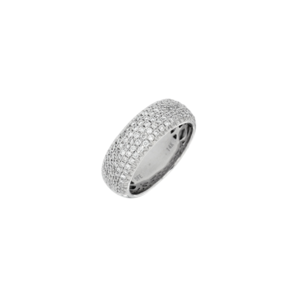14KW .80CTW Domed 5 Row Diamond Fashion Ring Kiefer Jewelers Lutz, FL