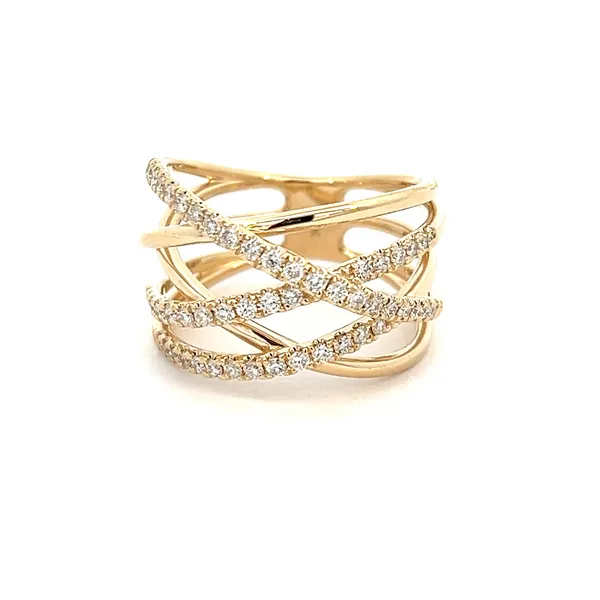 14KY .50CTW Criss Cross Diamond Fashion Ring Kiefer Jewelers Lutz, FL