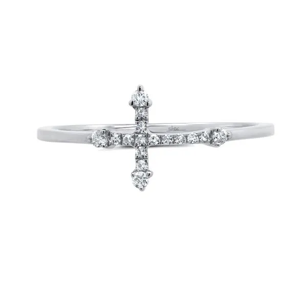 14K Diamond Cross Ring by Shy Creation Image 3 Kiefer Jewelers Lutz, FL